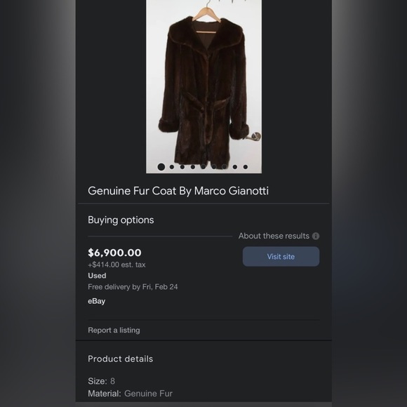 Vintage Marco gianotti Italian fur coat​​​​​​ - Picture 7 of 10